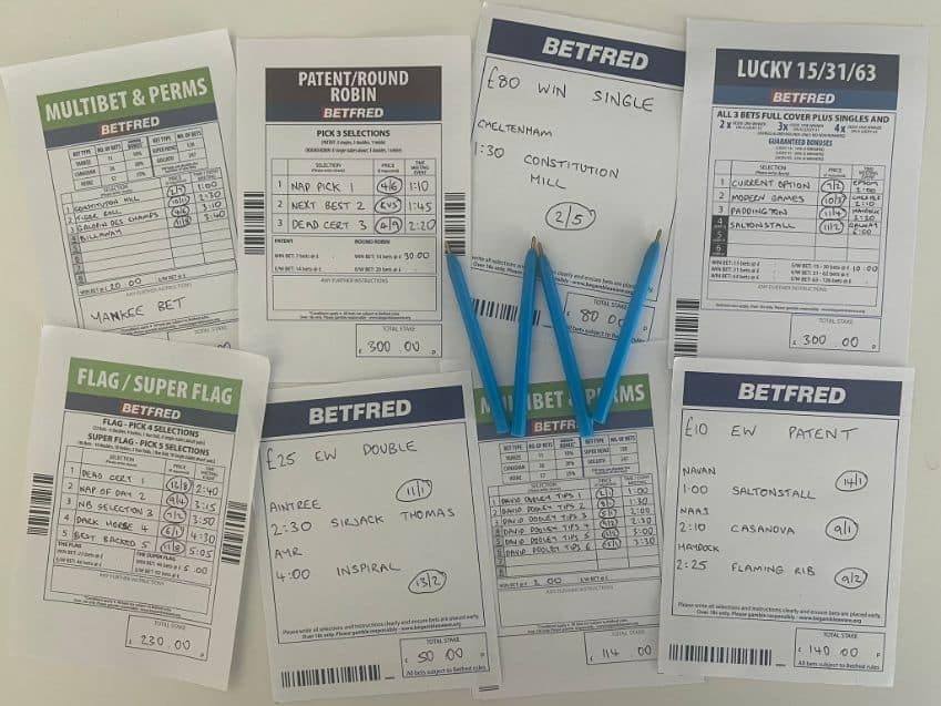 Betfred Betting Slips