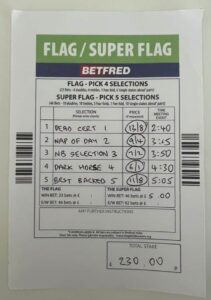 Betfred Super Flag Betting Slip