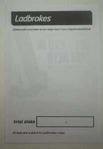 Ladbrokes Blank Betting Slip