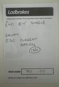 Ladbrokes EW Single Betting Slip