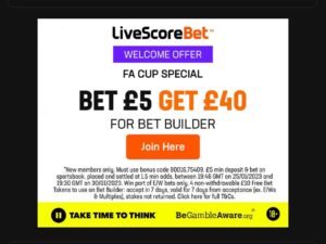 LiveScoreBet Bet 5 Get 40 25 LiveScoreBet Bet 5 Get 40