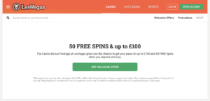 LeoVegas 50 Free Spins