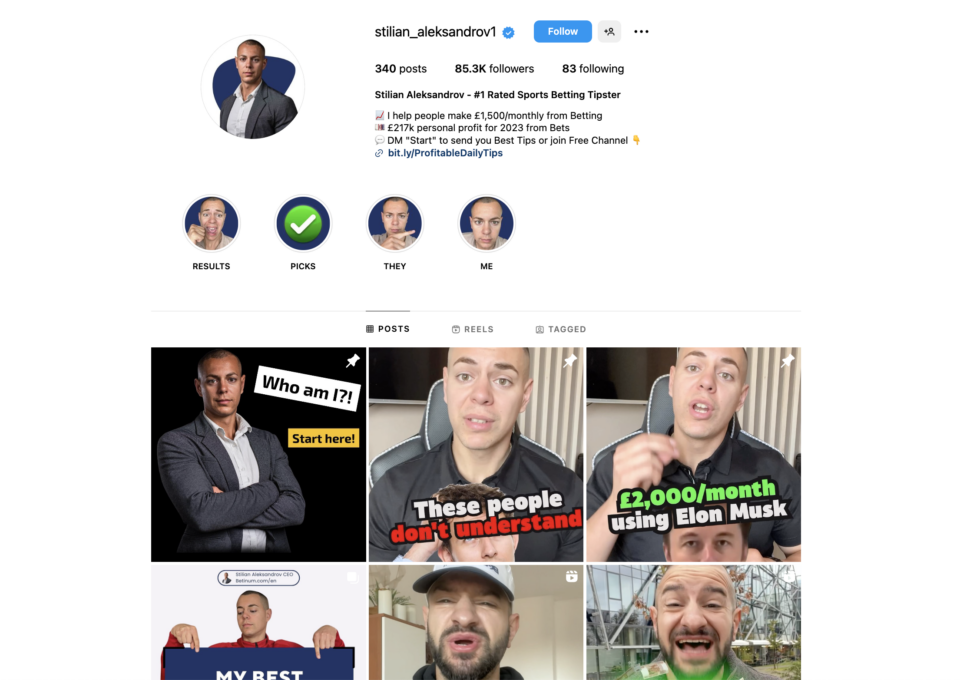 Best Sports Betting Influencers On Instagram 44 Screenshot 2023 11 06 at 15.54.15
