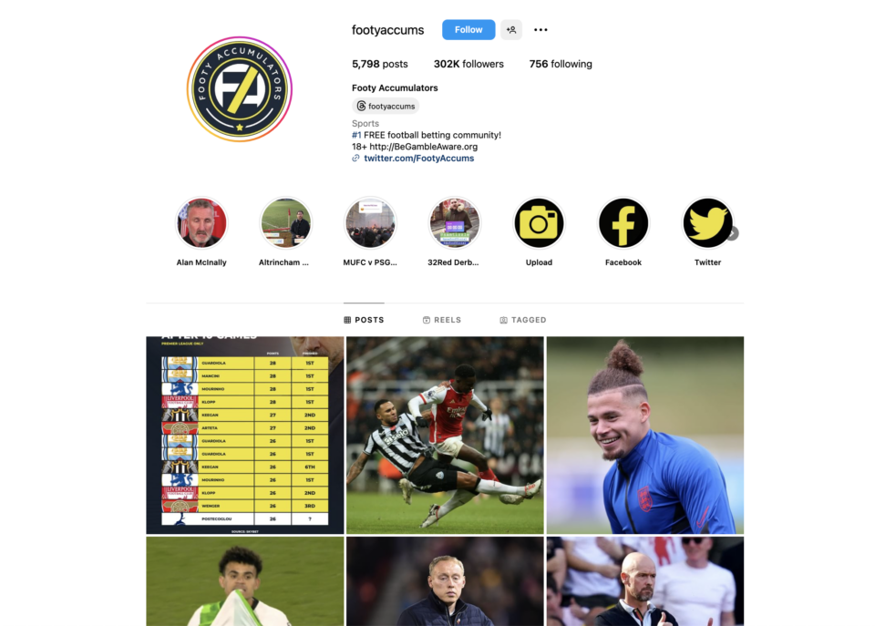 Best Sports Betting Influencers On Instagram 53 Screenshot 2023 11 06 at 16.21.23
