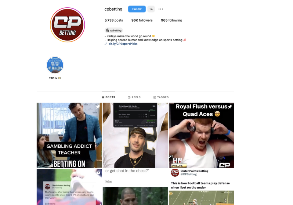 Best Sports Betting Influencers On Instagram 52 Screenshot 2023 11 06 at 16.26.42