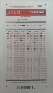 Tote Jackpot Betting Slip