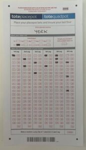 Tote Betting Slips 50 Tote Placepot Betting Slip