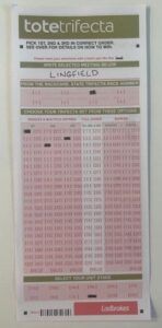Tote Betting Slips 62 Tote Trifecta Filled In Betting Slip