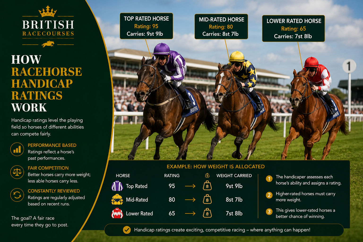 How Racehorse Handicap Ratings Work 24 Understanding horse racing handicaps