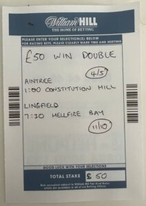 William Hill Win Bet Double Betting Slip