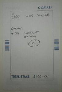Coral Betting Slips 18 Win Single Coral Betting Slip