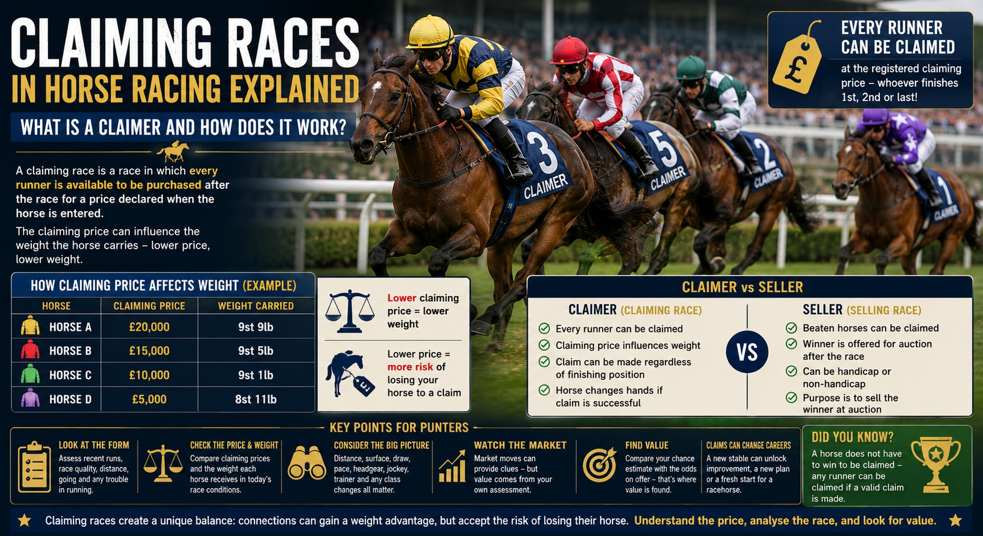 Claiming Races in Horse Racing Explained 8 claiming races